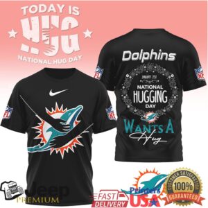 Miami Dolphins Official NFL National Hugging Day 3D Shirt