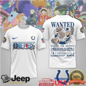 Indianapolis Colts Official NFL Wanted Monkey D Luffy 3D Shirt