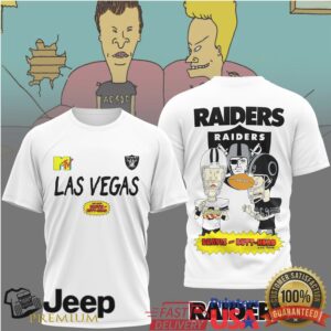 Las Vegas Raiders Official NFL Funny Beavis and Butt Head Shirt