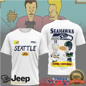 Seattle Seahawks Official NFL Funny Beavis and Butt Head Shirt