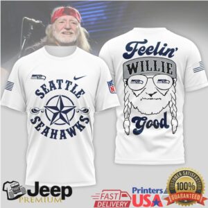 Seattle Seahawks Official NFL Willie Nelson 3D Shirt