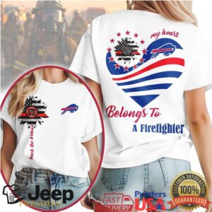 Buffalo Bills Official NFL My Heart Belongs To A Firefighter T shirt Buffalo Bills Official NFL My Heart Belongs To A Firefighter T shirt