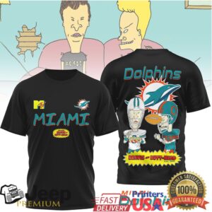 Miami Dolphins Official NFL Funny Beavis and Butt Head Shirt
