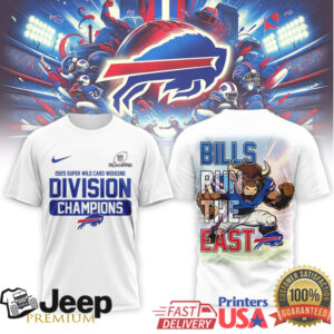 Buffalo Bills 2025 Super Wild Card Weekend Division Champions 3D T shirts Buffalo Bills 2025 Super Wild Card Weekend Division Champions 3D T shirts
