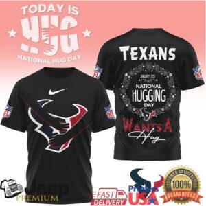 Houston Texans Official NFL National Hugging Day 3D Shirt