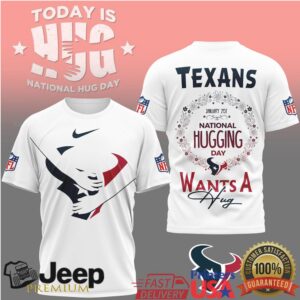 Houston Texans Official NFL National Hugging Day 3D Shirt