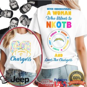 Los Angeles Chargers Official NFL x New Kids on the Block Fan 3D Shirt