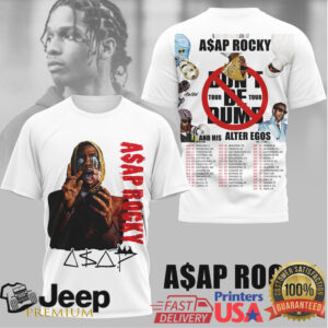 A$AP Rocky Don't Be Dumb Tour 2026 Alter Egos World Tour Dates T Shirt