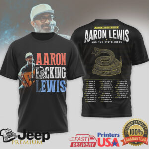 Aaron Lewis and The Stateliners 2026 American Tour Gadsden Snake T Shirt