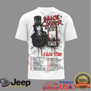 Alice Cooper 2026 Tour Alice's Attic Graphic T Shirt