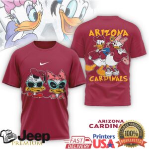 Arizona Cardinals Donald & Daisy Duck Disney Fan Apparel Arizona Cardinals Donald & Daisy Duck Disney Fan Apparel