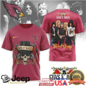 Arizona Cardinals x Guns N’ Roses “Bird Gang” Heavy Metal Graphic Tee Arizona Cardinals x Guns N’ Roses “Bird Gang” Heavy Metal Graphic Tee