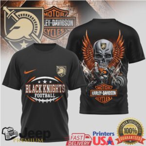 Army West Point Black Knights Football Harley Davidson Skull Biker Tee Army West Point Black Knights Football Harley Davidson Skull Biker Tee