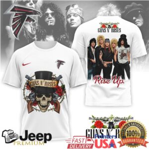 Atlanta Falcons x Guns N’ Roses Rise Up Band Style Football Shirt Atlanta Falcons x Guns N’ Roses Rise Up Band Style Football Shirt