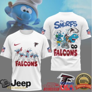 Atlanta Falcons x The Smurfs Custom NFL Graphic T Shirt