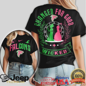 Atlanta Falcons x Wicked “Changed For Good” Glinda & Elphaba NFL Shirt