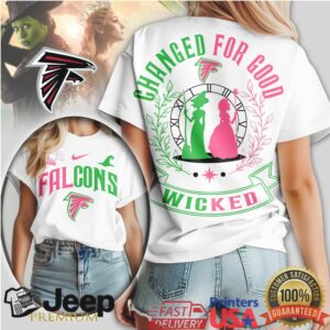 Atlanta Falcons x Wicked “Changed For Good” Glinda & Elphaba NFL Shirt
