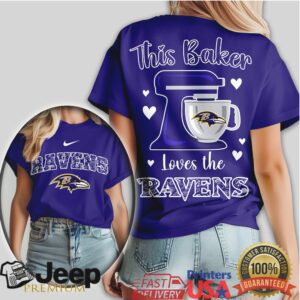 Baltimore Ravens Baker Gift Shirt “This Baker Loves The Ravens” Baltimore Ravens Baker Gift Shirt “This Baker Loves The Ravens”