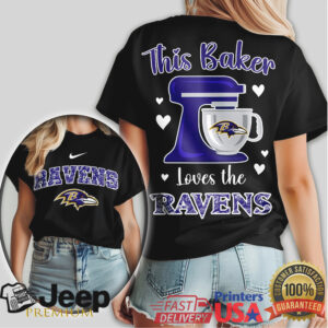 Baltimore Ravens Baker Gift Shirt “This Baker Loves The Ravens”