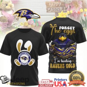 Baltimore Ravens Easter T Shirt Mascot Egg Hunt Forget the Eggs Ravens Gold Baltimore Ravens Easter T Shirt Mascot Egg Hunt Forget the Eggs Ravens Gold