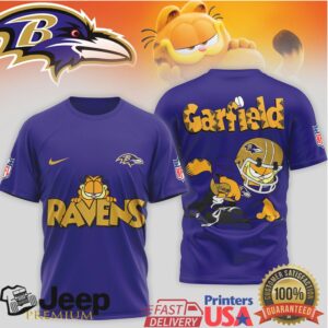 Baltimore Ravens Garfield Football Fan Graphic T Shirt Baltimore Ravens Garfield Football Fan Graphic T Shirt