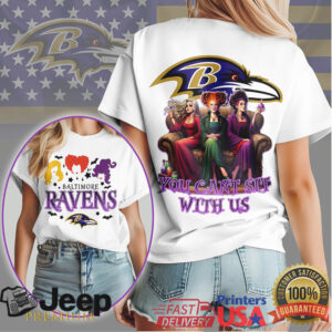 Baltimore Ravens Hocus Pocus You Can't Sit With Us Halloween T Shirt