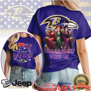 Baltimore Ravens Hocus Pocus You Can't Sit With Us Halloween T Shirt