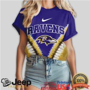 Baltimore Ravens It Is In My DNA Tie Dye V Pattern Women's T Shirt
