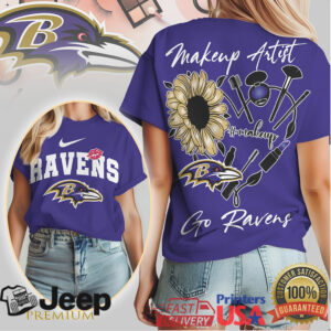 Baltimore Ravens Makeup Artist Sunflower Fan T Shirt