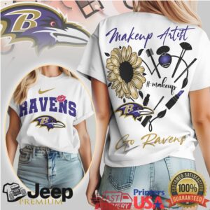 Baltimore Ravens Makeup Artist Sunflower Fan T Shirt