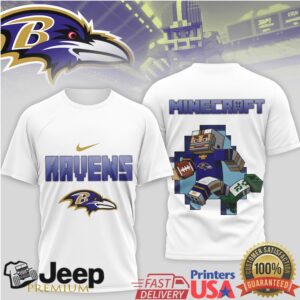 Baltimore Ravens Minecraft Edition Custom Gamer Football Shirt