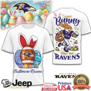 Baltimore Ravens Some Bunny Loves The Ravens Easter Bunny Football T Shirt
