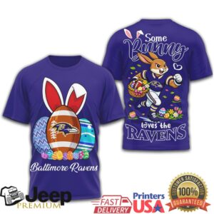 Baltimore Ravens Some Bunny Loves The Ravens Easter Bunny Football T Shirt