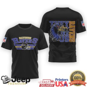 Baltimore Ravens “They Not Like Us” Glitter Text Sports Fan Shirt Baltimore Ravens “They Not Like Us” Glitter Text Sports Fan Shirt