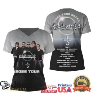Blue Öyster Cult 2026 Tour Dates Grey Ombre Rock Band T Shirt Blue Öyster Cult 2026 Tour Dates Grey Ombre Rock Band T Shirt