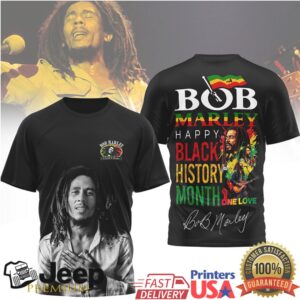 Bob Marley Happy Black History Month One Love Reggae Tribute T Shirt Bob Marley Happy Black History Month One Love Reggae Tribute T Shirt