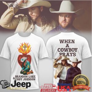 Brandon Lake & Cody Johnson “When A Cowboy Prays” Graphic Tee Brandon Lake & Cody Johnson “When A Cowboy Prays” Graphic Tee
