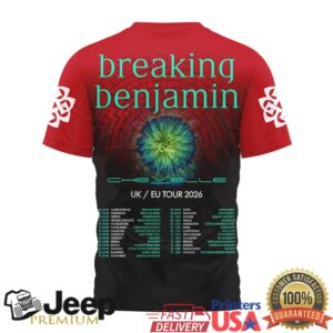 Breaking Benjamin & Chevelle UKEU Tour 2026 Double Sided Graphic T Shirt