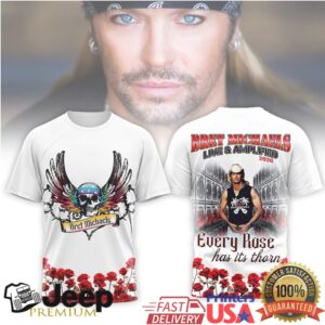 Bret Michaels Live & Amplified 2026 Every Rose Has Its Thorn Tour T Shirt Bret Michaels Live & Amplified 2026 Every Rose Has Its Thorn Tour T Shirt