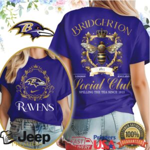 Bridgerton Social Club Baltimore Ravens Regency Era T Shirt Bridgerton Social Club Baltimore Ravens Regency Era T Shirt