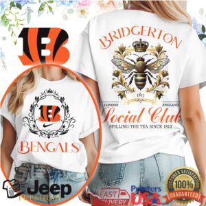 Bridgerton Social Club Cincinnati Bengals T Shirt Spilling The Tea Since 1813