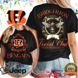 Bridgerton Social Club Cincinnati Bengals T Shirt Spilling The Tea Since 1813