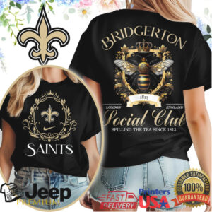 Bridgerton Social Club New Orleans Saints Regency Style Shirt
