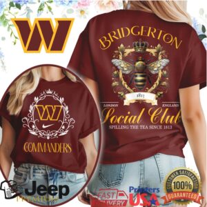 Bridgerton Social Club Washington Commanders Spilling Tea Shirt Bridgerton Social Club Washington Commanders Spilling Tea Shirt