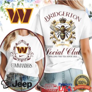 Bridgerton Social Club Washington Commanders Spilling Tea Shirt