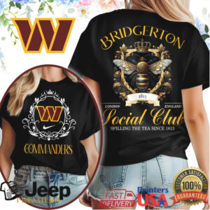 Bridgerton Social Club Washington Commanders Spilling Tea Shirt