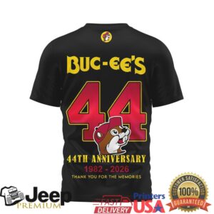 Buc ee's 44th Anniversary 1982 2026 Retro Character Logo Fan T Shirt