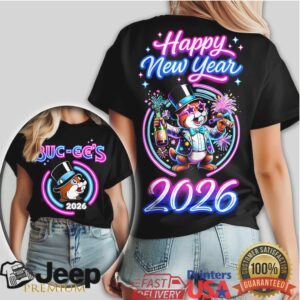 Buc ee’s Happy New Year 2026 Neon Celebration T Shirt