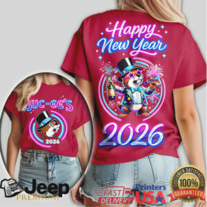 Buc ee’s Happy New Year 2026 Neon Celebration T Shirt
