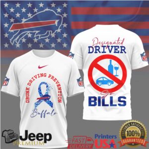 Buffalo Bills Designated Driver Drunk Driving Prevention Tee Buffalo Bills Designated Driver Drunk Driving Prevention Tee